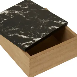 Maison by Premier Mimo Black Marble Effect Trinket Box