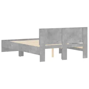 Berkfield Bed Frame without Mattress Concrete Grey 120x200 cm