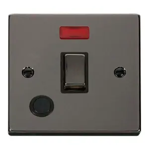 Click Scolmore Deco Flex Outlet Neon Switch 20A 2 Pole Black Nickel - VPBN523BK