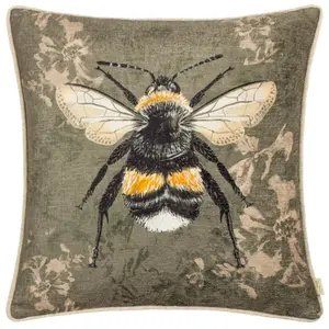 Avebury Avebury Bee Green Square Throw Cushion Covers