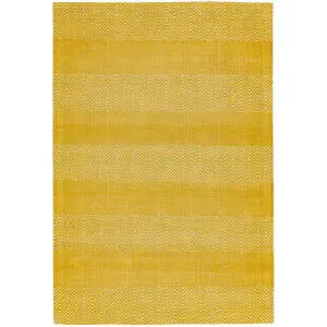 Yellow Modern Geometric Graphics Natural Fibers Handmade Rug For Dining Room Bedroom & Living Room-160cm X 230cm