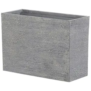 Rectangular Plant Pot 34 x 80 x 56 cm Grey EDESSA