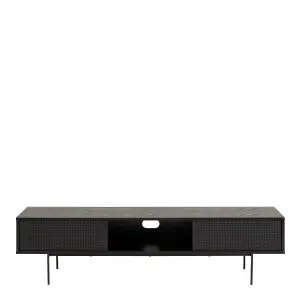 Angus Wide TV Unit in Ash Black