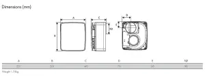 Vent Axia 431614 Centrif Duo Plus T Extractor Fan (Timer Model)