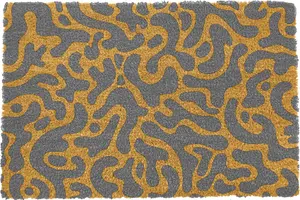 Grey Abstract Blobs Pattern Doormat