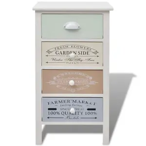 Berkfield French Storage Cabinet 4 Drawers Wood