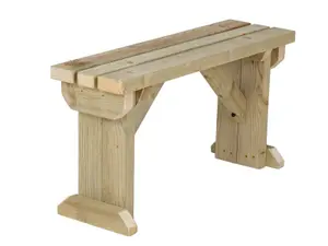 Hollies wooden bench, outdoor garden fence seat(4ft, Natural finish)