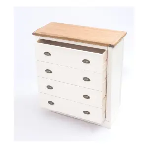 Cosenza 4 Drawer Chest of Drawers Brass Cup Handle