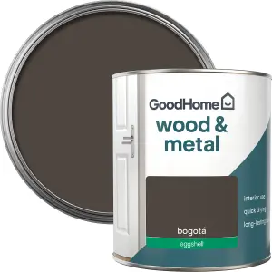 GoodHome Bogotá Eggshell Metal & wood paint, 750ml