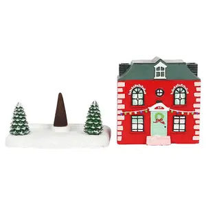 Christmas House Incense Cone Burner (H13 x W13 cm)