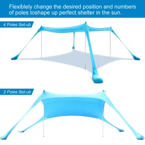 Portable Beach Tent Family Sun Shade 4-6 Person Shelter Camping Canopy UPF50+