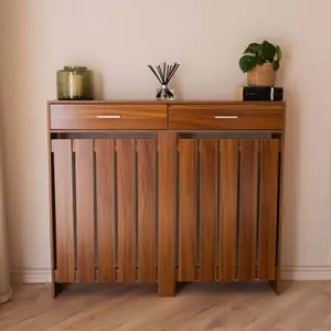 Classic Wooden Radiator Cover With Storage Draw - Medium