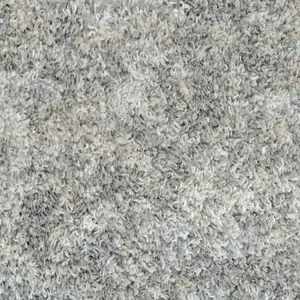 Super Soft Mottled Tonal Silver & Grey Shaggy Area Rug 80x150cm