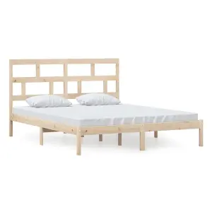 Berkfield Bed Frame Solid Wood Pine 160x200 cm