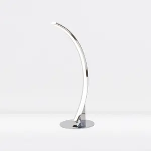 First Choice Lighting Polished Chrome LED Arc Table Lamp