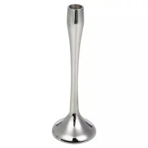 URBNLIVING 26cm Tall Silver Metal Candle Holder Decorative Candlesticks Set