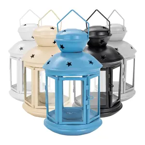 Nicola Spring - Metal Hanging Tealight Lantern - 20cm