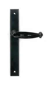 Black Cottage Slimline Lever Espag. Latch Set