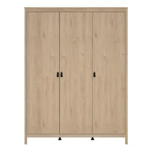 Barcelona Wardrobe with 3 Doors in Jackson Hickory Oak