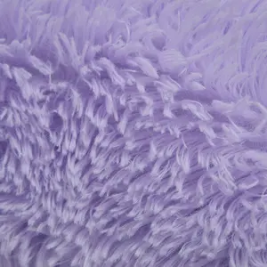 Fluffy Fleece Cushion Plump Filled Supersoft Warm Chair Pillow, Square - Lilac