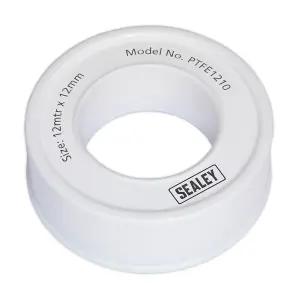 Sealey PTFE Thread Sealing Tape 10 Pieces 12m x 12mm 0.075mm Thickness PTFE1210