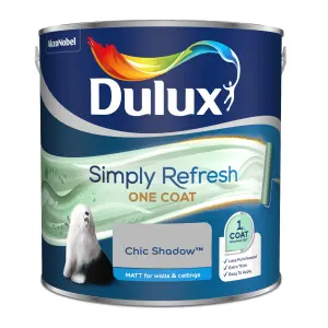 Dulux One coat Chic shadow Matt Emulsion paint, 2.5L