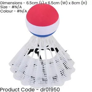 17.5 x 15cm Giant Shuttlecock - Oversized Throw & Catch Badminton Training Ball