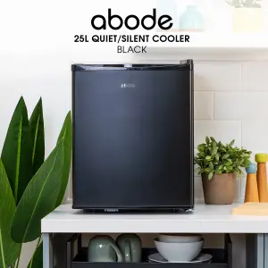 Abode Mini Drinks Cooler 25L Quiet Table Top Black A25THBC102B