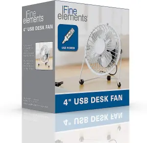 Mini Desk Fan 4 Inch USB Portable Single Speed With Tilting Head 2.5W