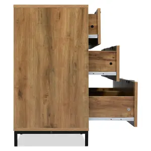 Wooden Sideboard Cabinet for Living Room, Modern Chest of Drawers with 6 drawers for Bedroom Console Table for Living Room