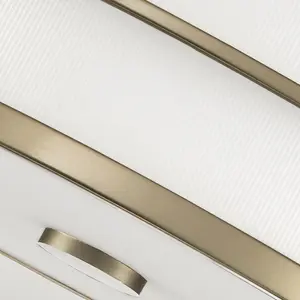 Luminosa Fusion 3 Light Cylindrical Ceiling Light, Painted Natural Brass