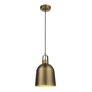 Luminosa Lazenby Dome Ceiling Pendant Antique Brass