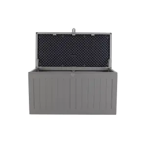 Charles Bentley 190L Outdoor Garden Plastic Storage Box, Grey