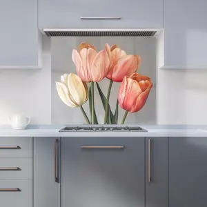 Spring Tulips Kitchen Splashback