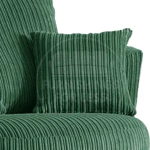 Luxor Jumbo Cord Green Fabric Single Seater 360 Degree Swivel Chair Sofa Accessory