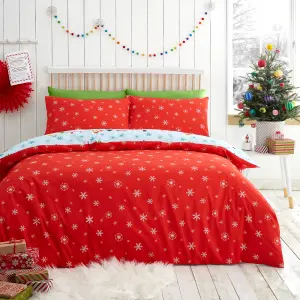 Christmas Snowman Easy Care Duvet Cover Set