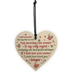 Red Ocean Valentines Day Anniversary Gifts For Her Him Handmade Wooden Hanging Heart Sign Gift For Boyfriend Girlfriend