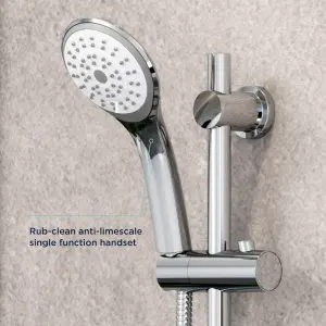 Bristan Divine Gloss Chrome effect Recessed Thermostatic Mixer Multi head shower