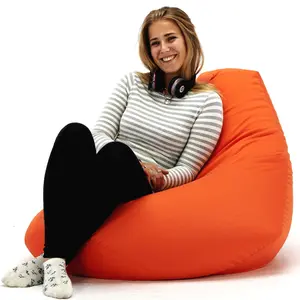 Adult Highback Beanbag for Indoors or Outdoors Ready Filled Bean bags - Orange