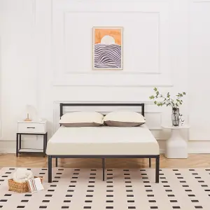 Taylor Minimalist Black Metal Bed Frame Double