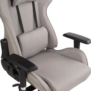 Beliani Modern Gaming Chair Taupe WARRIOR