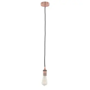 Luminosa Modern Hanging Pendant Lamp Holders Red Copper 1 Light , E27