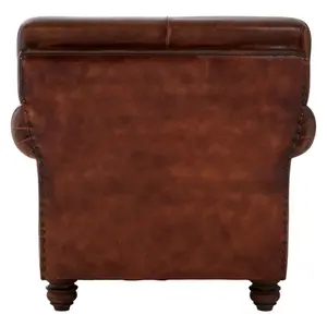 Buffalo Dark Brown Leather Armchair