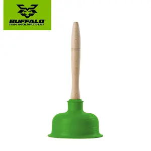 Buffalo Premium Kitchen and Bathroom Green Cup Plunger GIANT