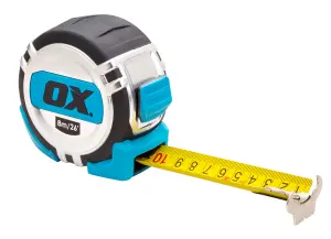 OX Pro Heavy Duty Tape Measure - 8m / 26ft