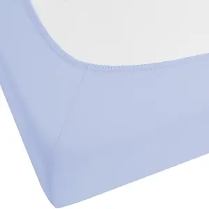 Fitted Sheet JANBU Cotton Light Blue