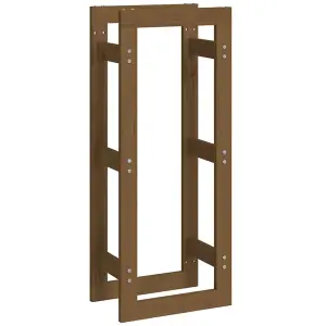 Berkfield Firewood Rack Honey Brown 41x25x100 cm Solid Wood Pine