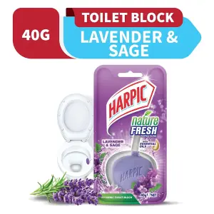 Harpic Hygienic Toilet Rim Block Twin pack Lavender 2 x 40g (Pack of 6)