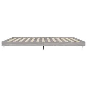 Berkfield Bed Frame Grey Sonoma 200x200 cm Engineered Wood