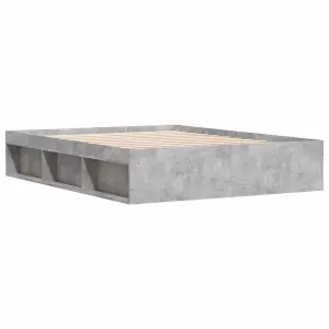 Berkfield Bed Frame Concrete Grey 160x200 cm